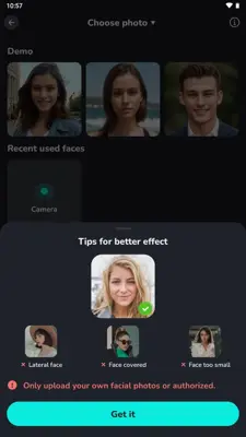 FaceCam AI photo editor android App screenshot 11